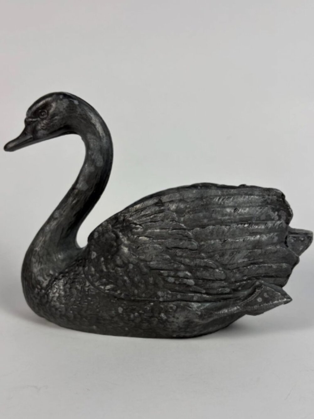 Vintage 1980s Petite Choses Swan Candle Holder | Heavy Die Cast Metal Swan Flowe - Picture 6 of 12